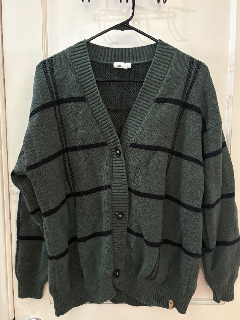 tentree Large Stripped Cardigan